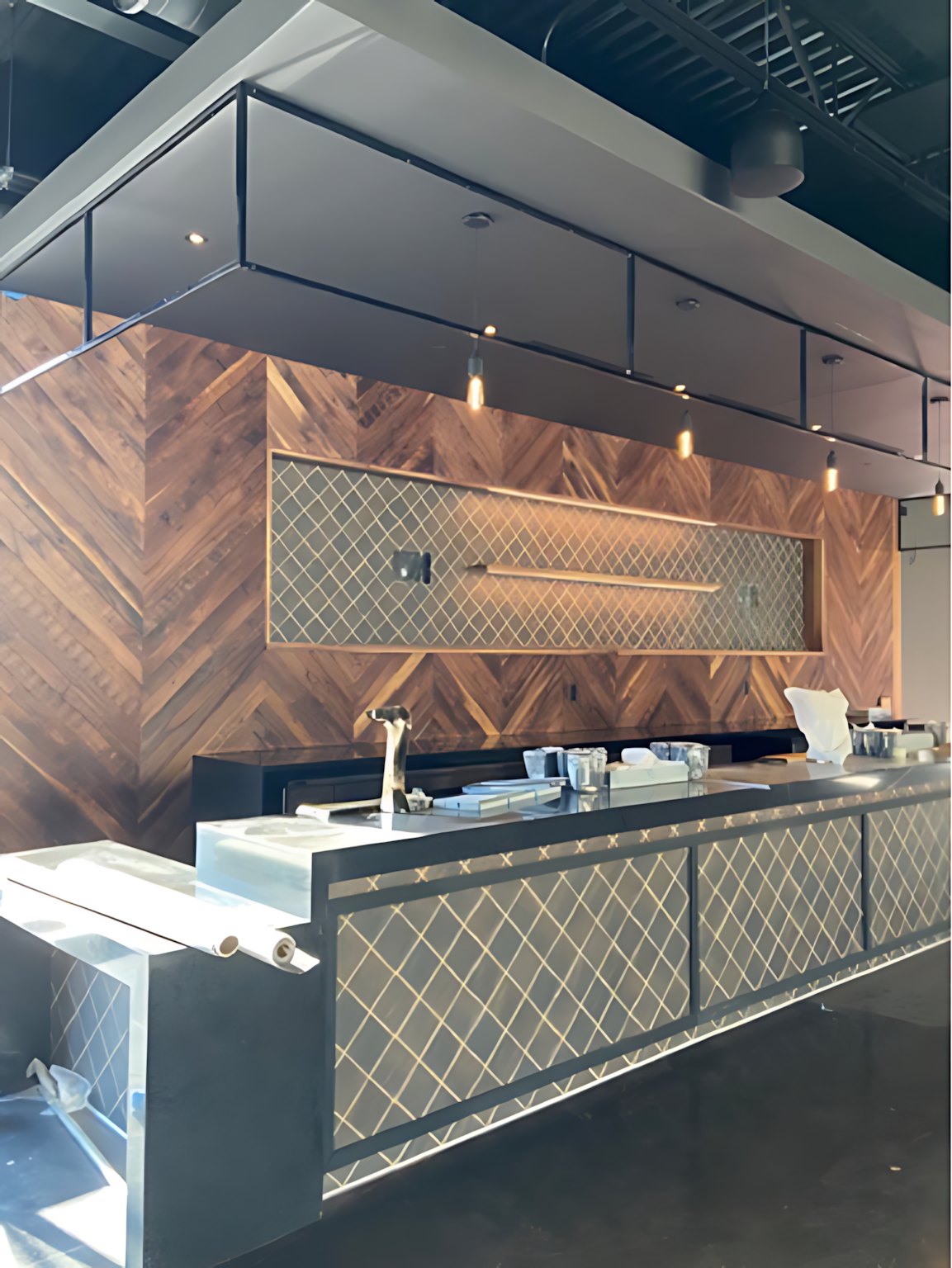 Drywall and interior finish work in progress